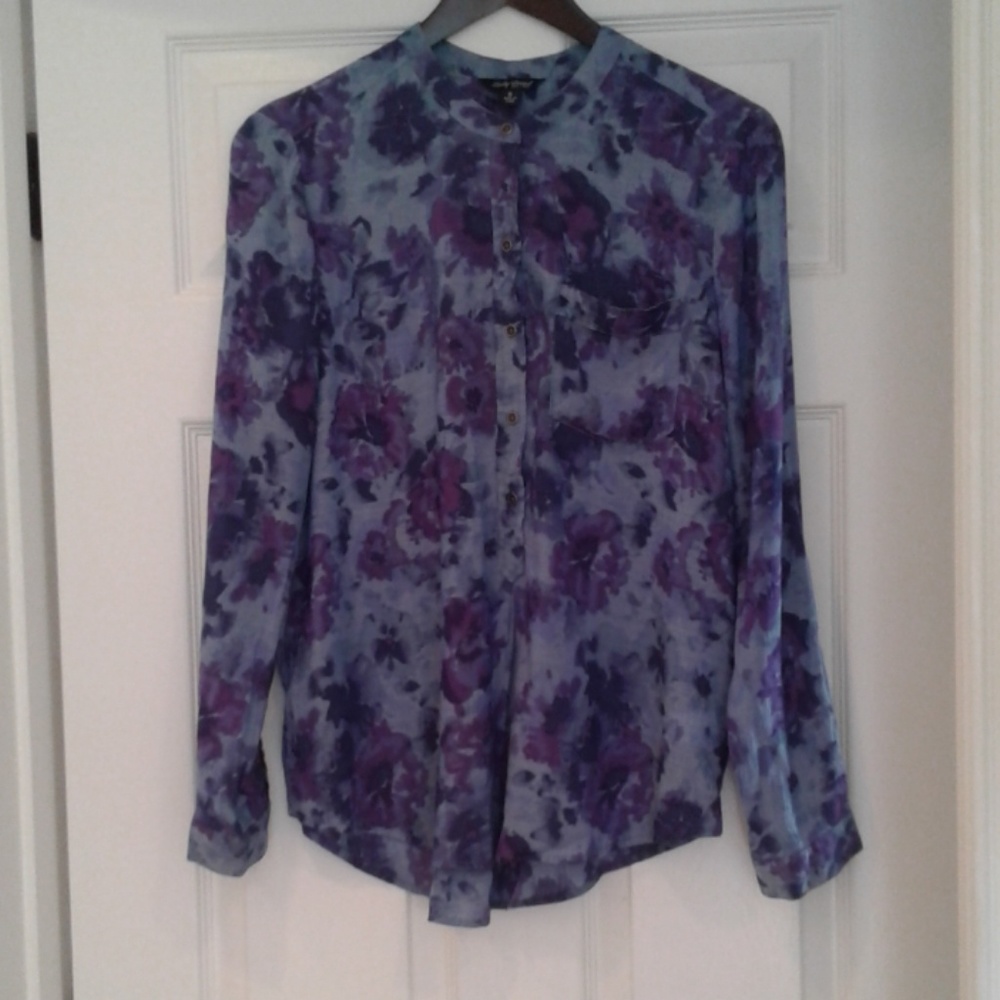 Lucky  Brand blouse purple floral size Sm